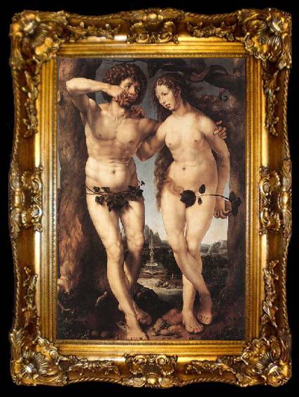 framed  GOSSAERT, Jan (Mabuse) Adam and Eve, ta009-2